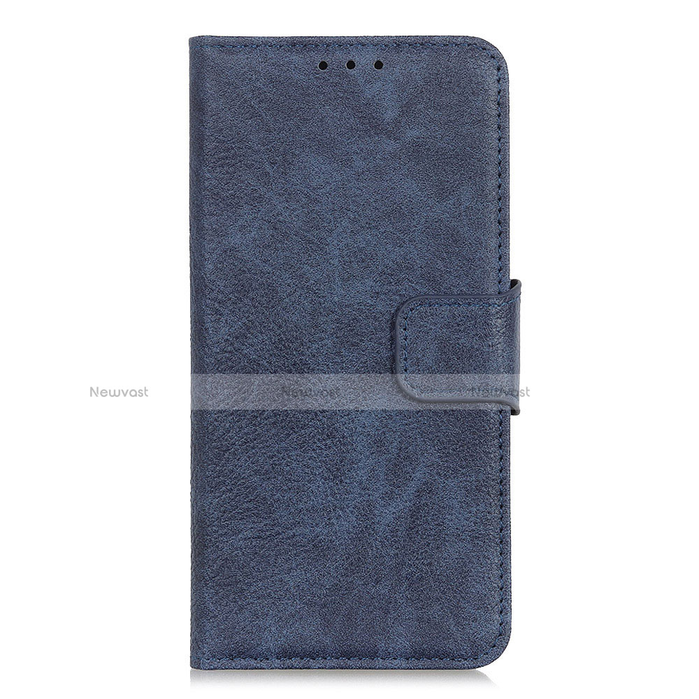 Leather Case Stands Flip Cover L01 Holder for Alcatel 1X (2019) Blue