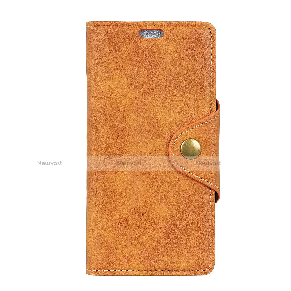 Leather Case Stands Flip Cover L01 Holder for Alcatel 3 Orange