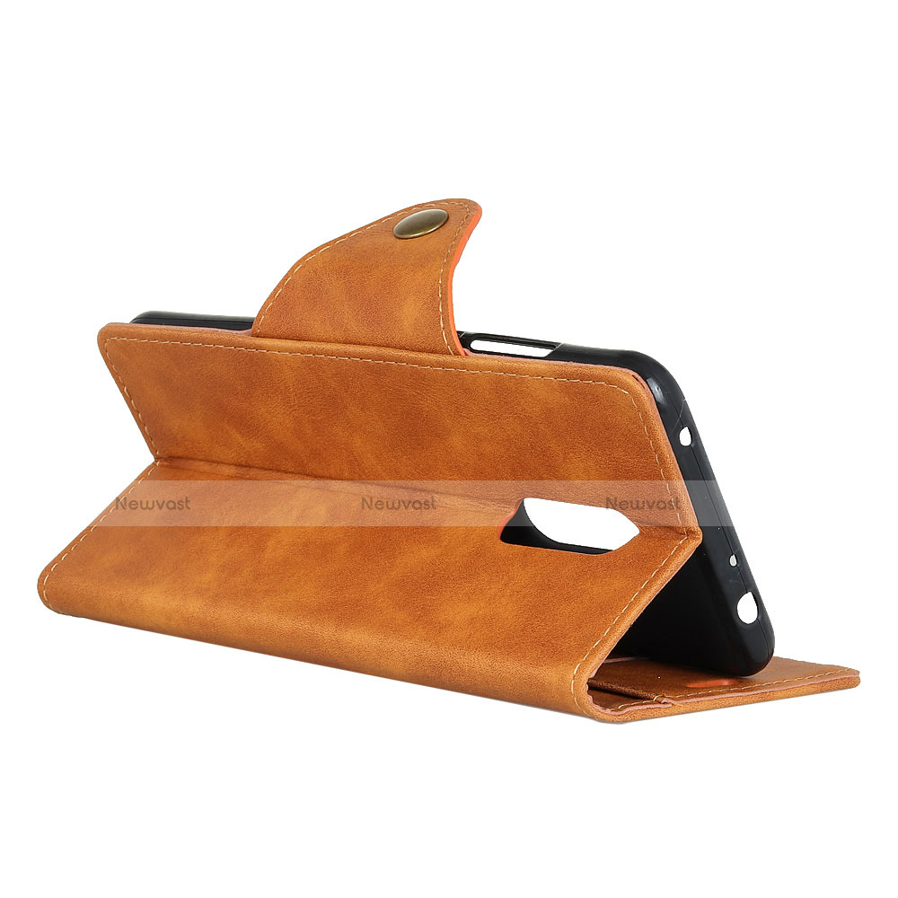 Leather Case Stands Flip Cover L01 Holder for Alcatel 3L