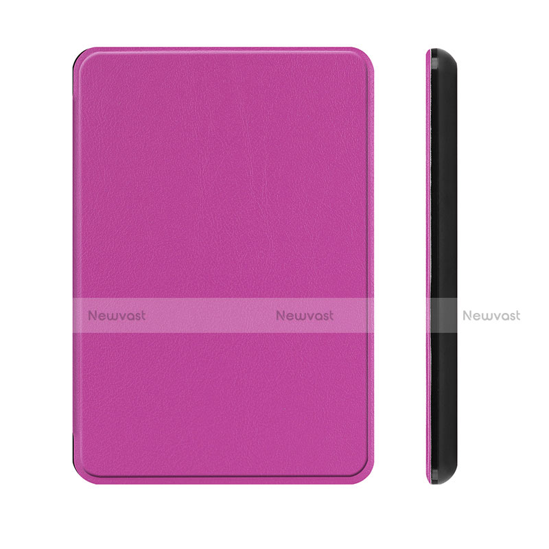 Leather Case Stands Flip Cover L01 Holder for Amazon Kindle Paperwhite 6 inch Purple