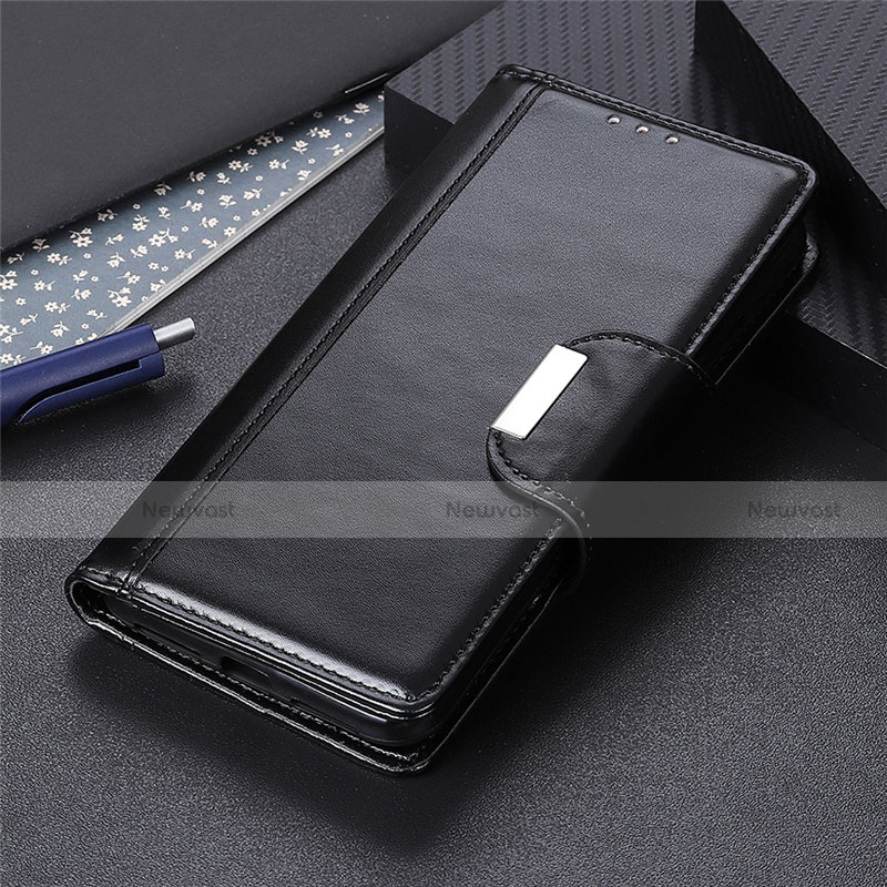 Leather Case Stands Flip Cover L01 Holder for Apple iPhone 12 Max Black