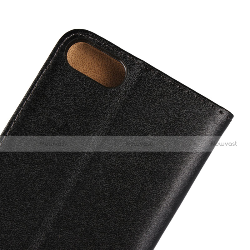 Leather Case Stands Flip Cover L01 Holder for Asus Zenfone 4 Max ZC554KL Black