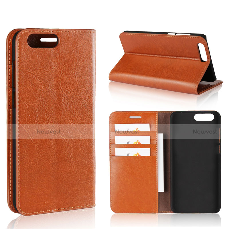 Leather Case Stands Flip Cover L01 Holder for Asus Zenfone 4 ZE554KL Orange