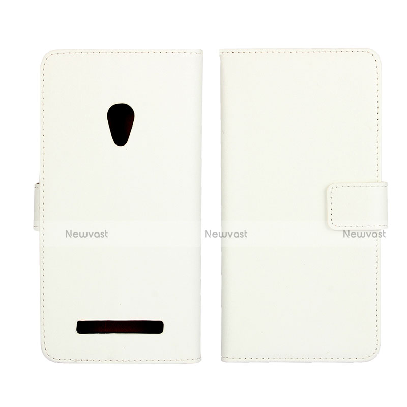 Leather Case Stands Flip Cover L01 Holder for Asus Zenfone 5 White