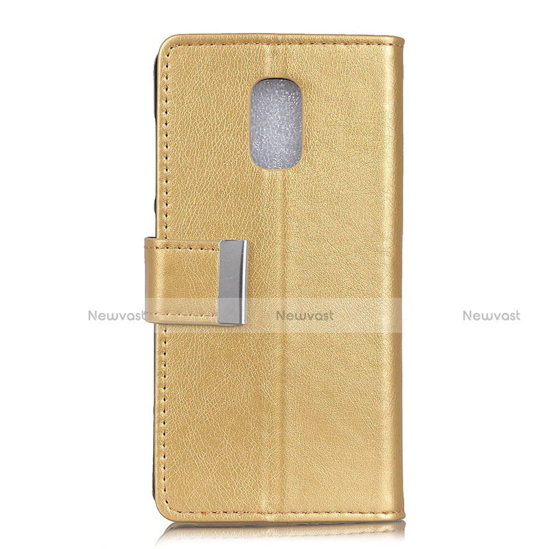 Leather Case Stands Flip Cover L01 Holder for Asus ZenFone V Live Gold