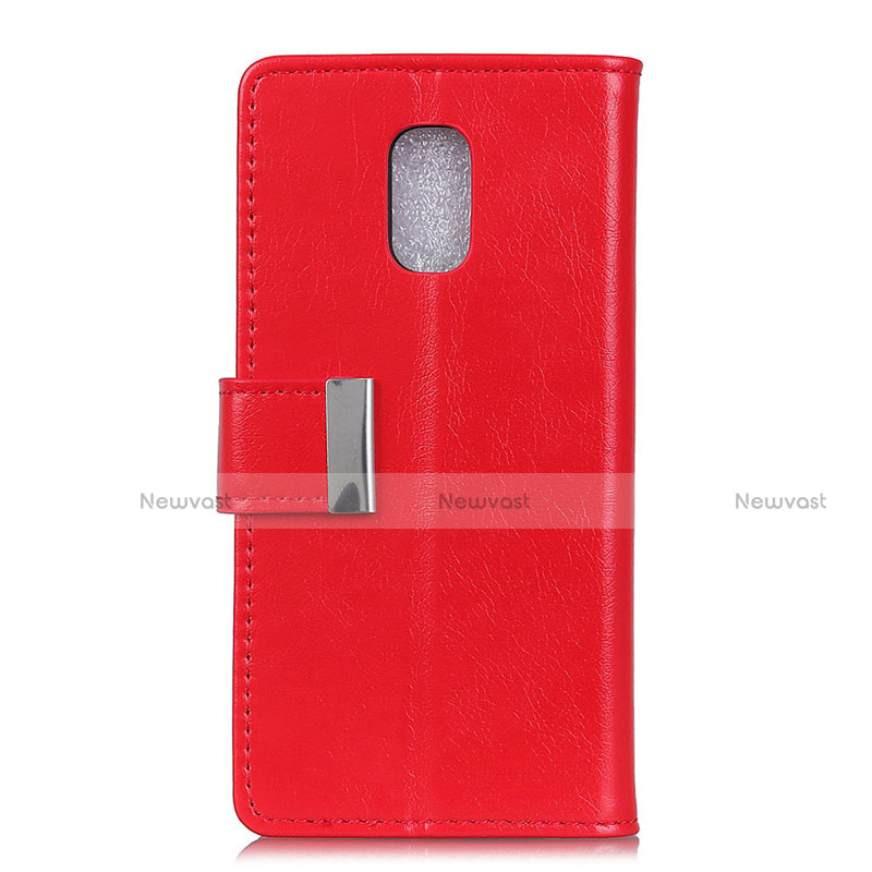 Leather Case Stands Flip Cover L01 Holder for Asus ZenFone V Live Red