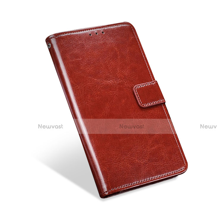 Leather Case Stands Flip Cover L01 Holder for Blackberry KEYone Brown