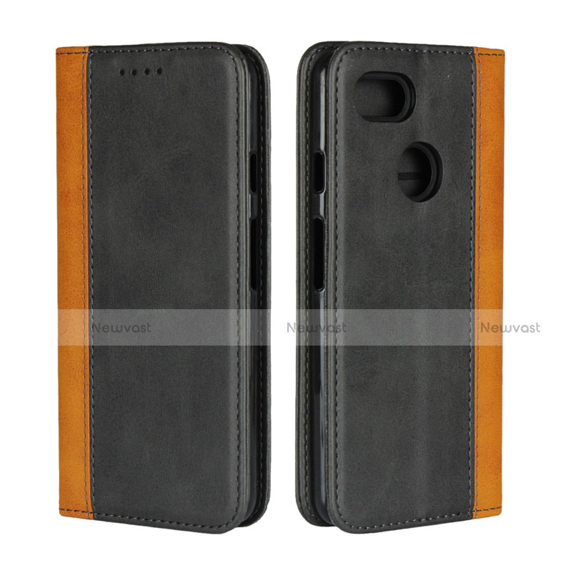 Leather Case Stands Flip Cover L01 Holder for Google Pixel 3 XL Black