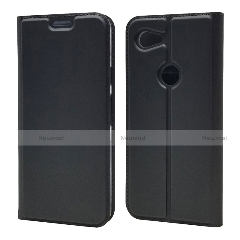 Leather Case Stands Flip Cover L01 Holder for Google Pixel 3a Black