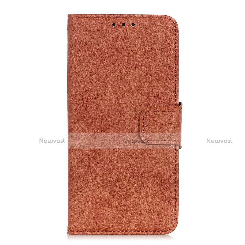 Leather Case Stands Flip Cover L01 Holder for HTC Desire 19 Plus Brown