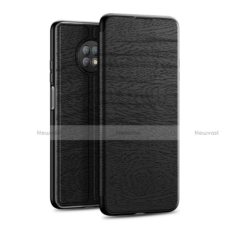 Leather Case Stands Flip Cover L01 Holder for Huawei Enjoy 20 Plus 5G Black