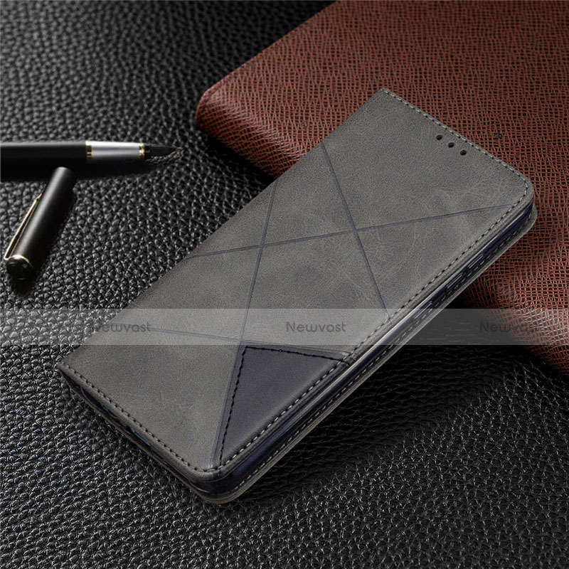 Leather Case Stands Flip Cover L01 Holder for Huawei Honor 9A Gray