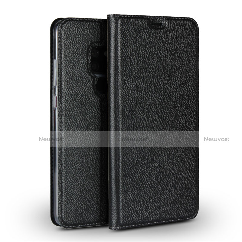 Leather Case Stands Flip Cover L01 Holder for Huawei Mate 20 Black