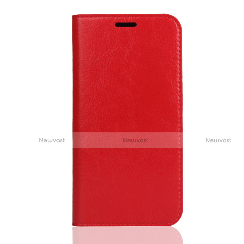 Leather Case Stands Flip Cover L01 Holder for Huawei Y5 (2019) Red