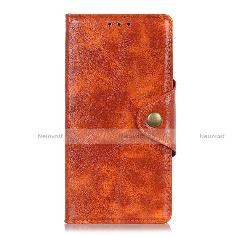 Leather Case Stands Flip Cover L01 Holder for Huawei Y8p Orange