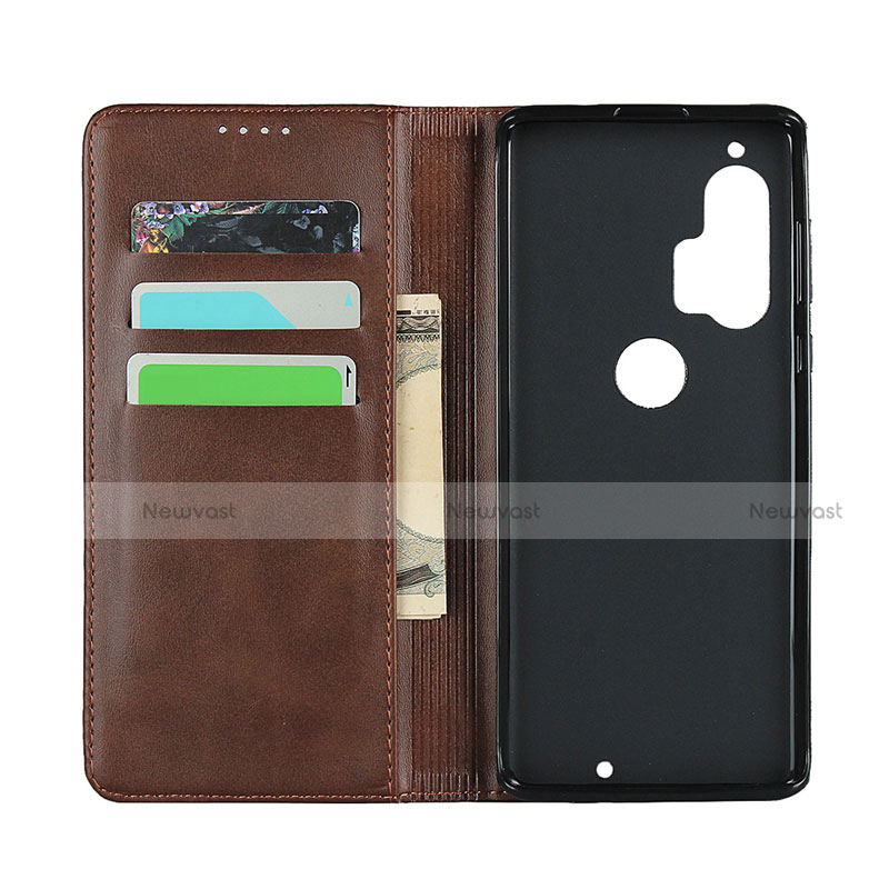 Leather Case Stands Flip Cover L01 Holder for Motorola Moto Edge Plus