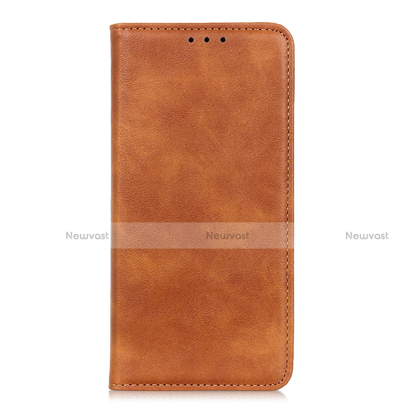 Leather Case Stands Flip Cover L01 Holder for Motorola Moto One Fusion Plus Orange