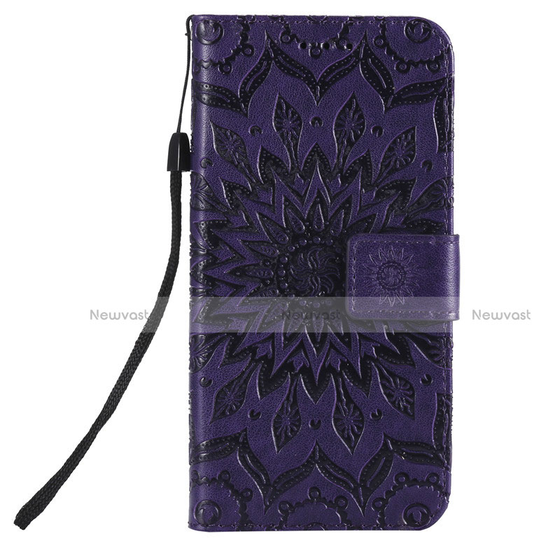 Leather Case Stands Flip Cover L01 Holder for Nokia 2.3 Purple
