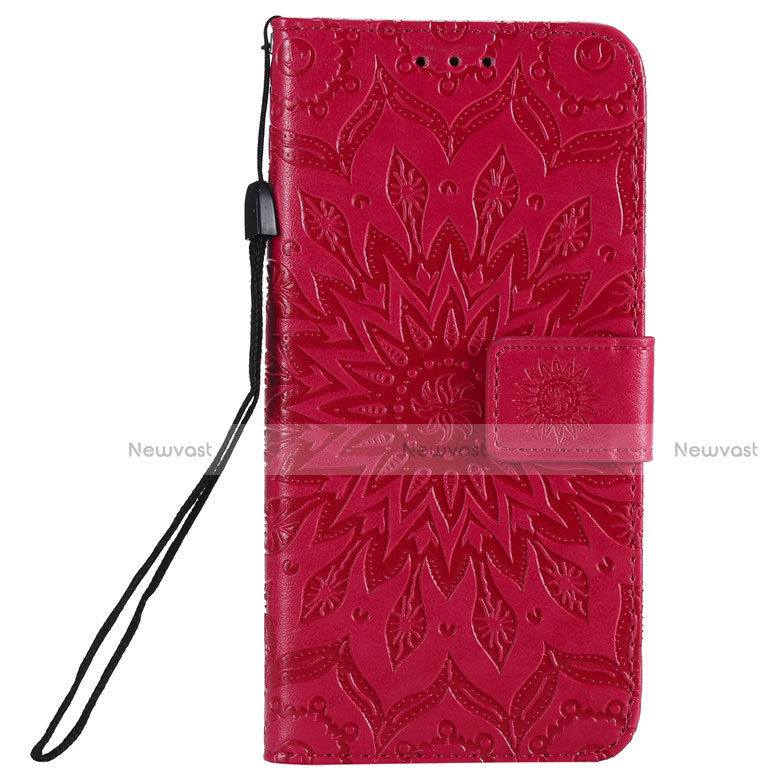 Leather Case Stands Flip Cover L01 Holder for Nokia 2.3 Red