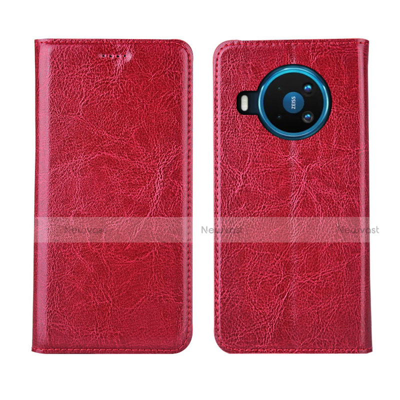 Leather Case Stands Flip Cover L01 Holder for Nokia 8.3 5G Red