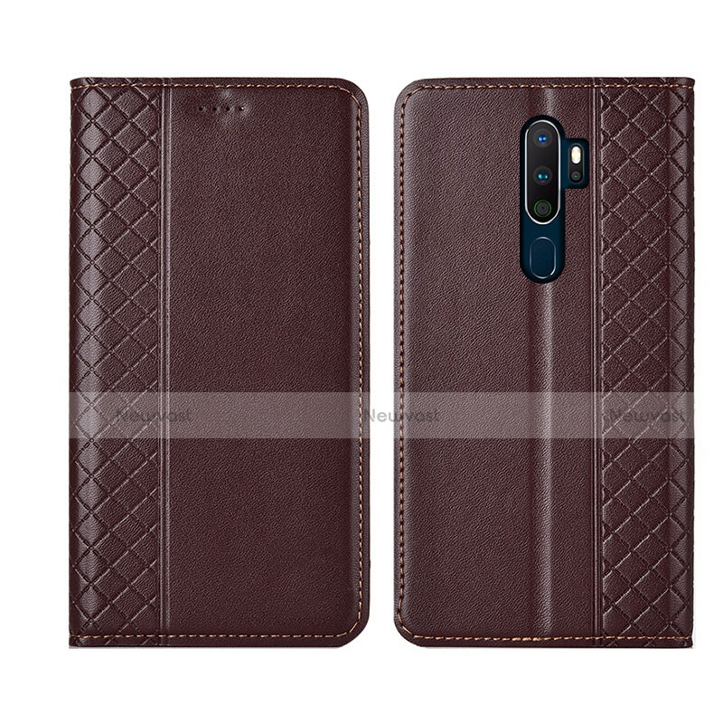 Leather Case Stands Flip Cover L01 Holder for Oppo A9 (2020)