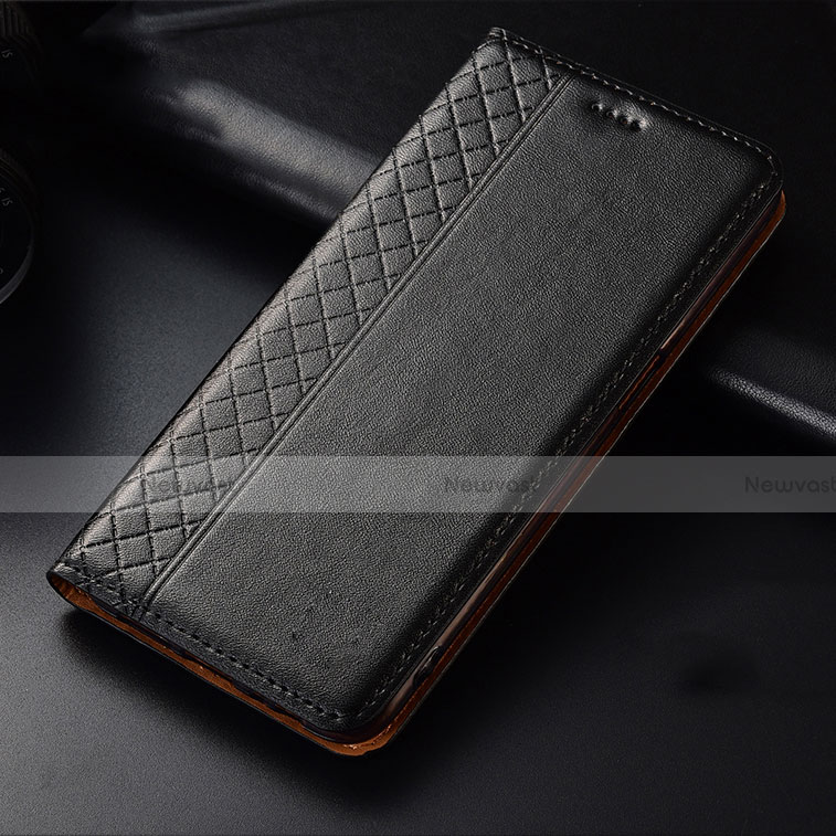 Leather Case Stands Flip Cover L01 Holder for Oppo Find X2 Black