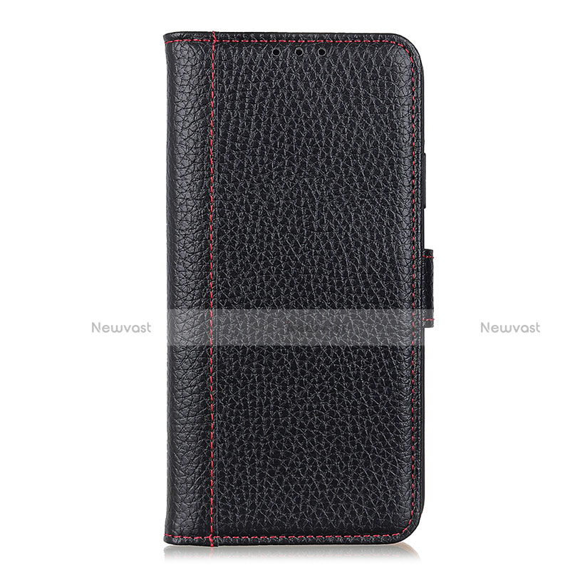 Leather Case Stands Flip Cover L01 Holder for Realme 5 Pro Black