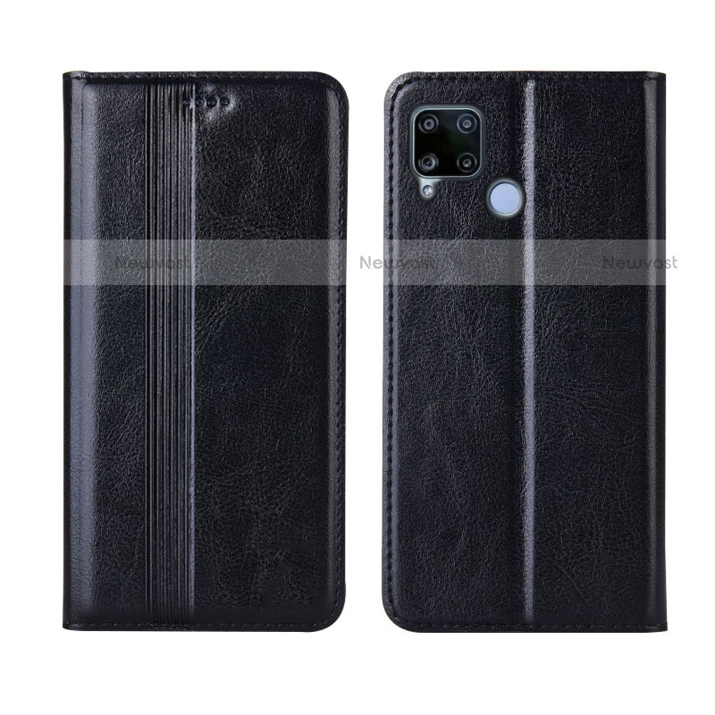 Leather Case Stands Flip Cover L01 Holder for Realme C15