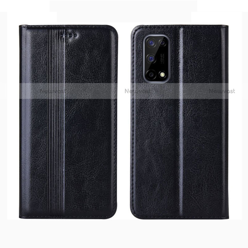 Leather Case Stands Flip Cover L01 Holder for Realme V5 5G Black