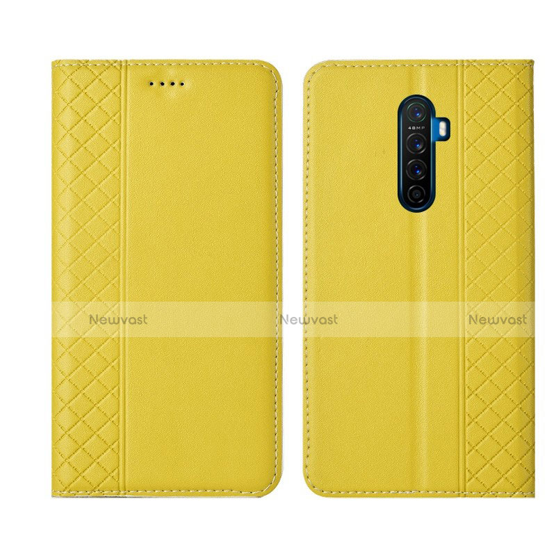 Leather Case Stands Flip Cover L01 Holder for Realme X2 Pro Yellow