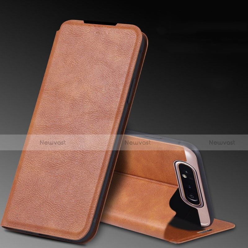 Leather Case Stands Flip Cover L01 Holder for Samsung Galaxy A80