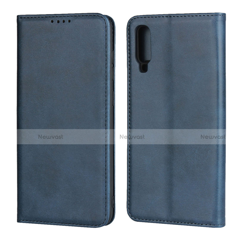 Leather Case Stands Flip Cover L01 Holder for Samsung Galaxy A90 5G Blue