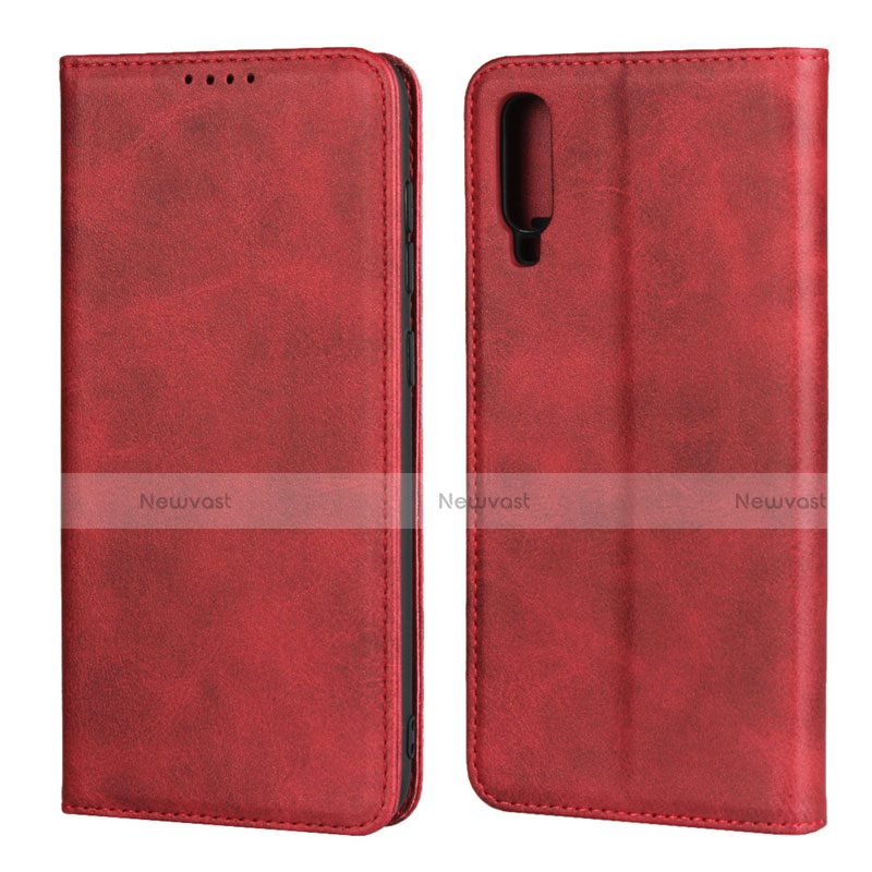 Leather Case Stands Flip Cover L01 Holder for Samsung Galaxy A90 5G Red