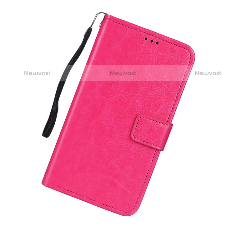 Leather Case Stands Flip Cover L01 Holder for Samsung Galaxy A91 Hot Pink