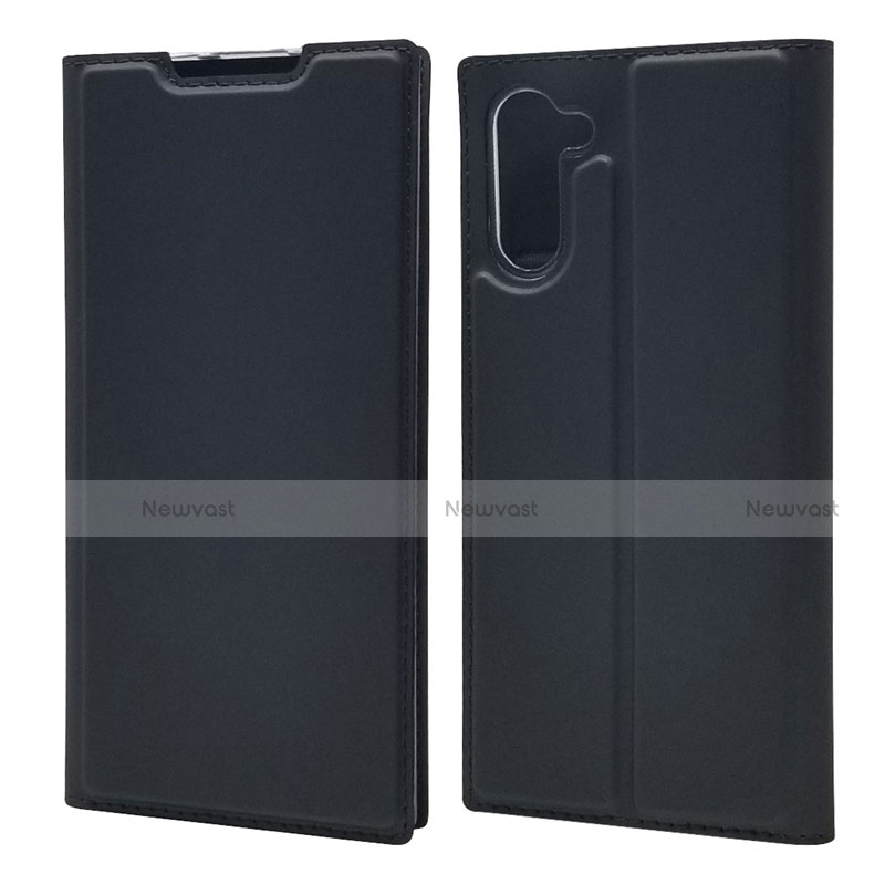 Leather Case Stands Flip Cover L01 Holder for Samsung Galaxy Note 10 5G Black