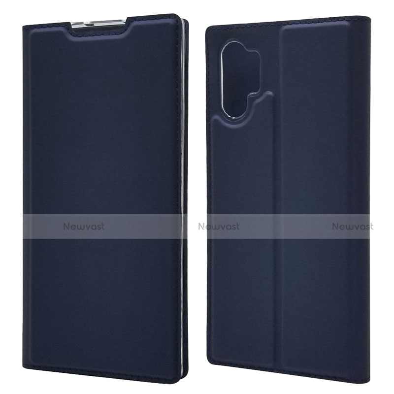 Leather Case Stands Flip Cover L01 Holder for Samsung Galaxy Note 10 Plus 5G Blue