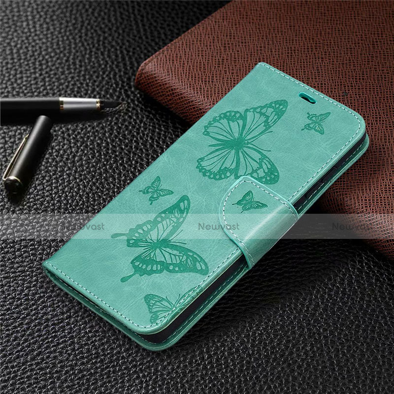 Leather Case Stands Flip Cover L01 Holder for Samsung Galaxy S20 FE 2022 5G Matcha Green