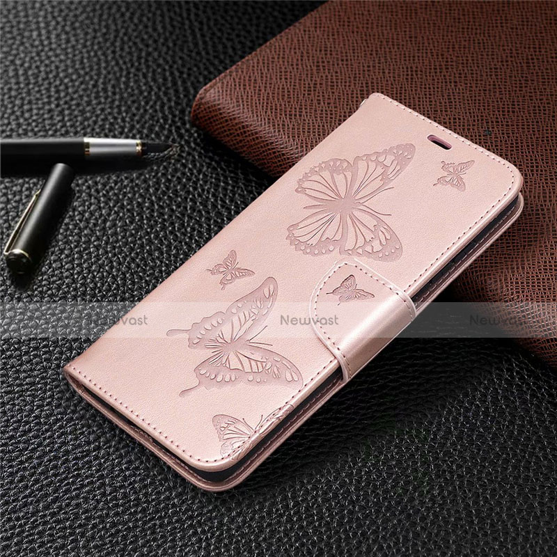 Leather Case Stands Flip Cover L01 Holder for Samsung Galaxy S20 FE 2022 5G Rose Gold