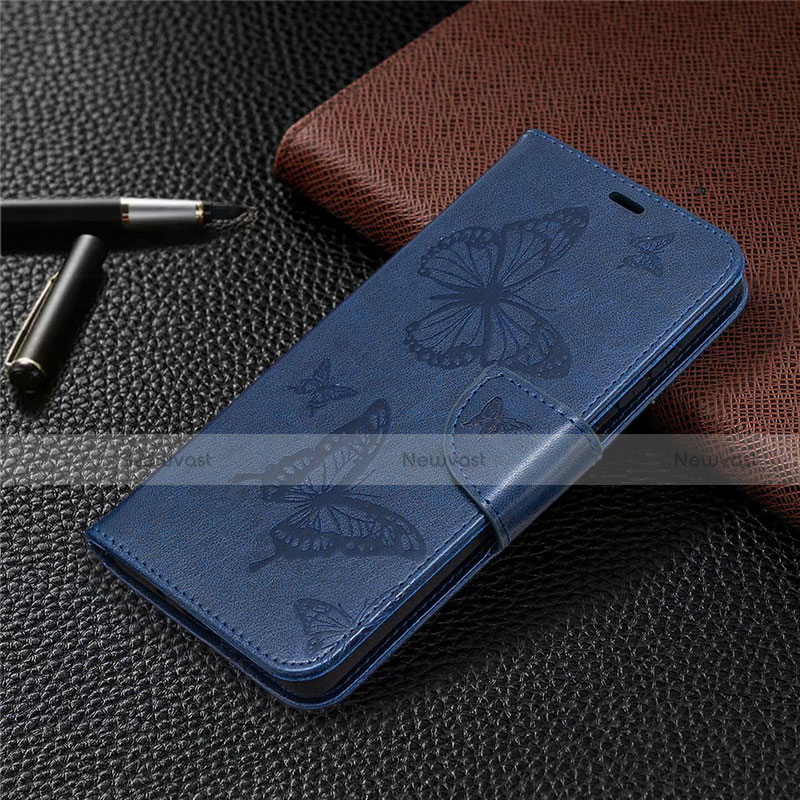Leather Case Stands Flip Cover L01 Holder for Samsung Galaxy S20 FE 5G Blue