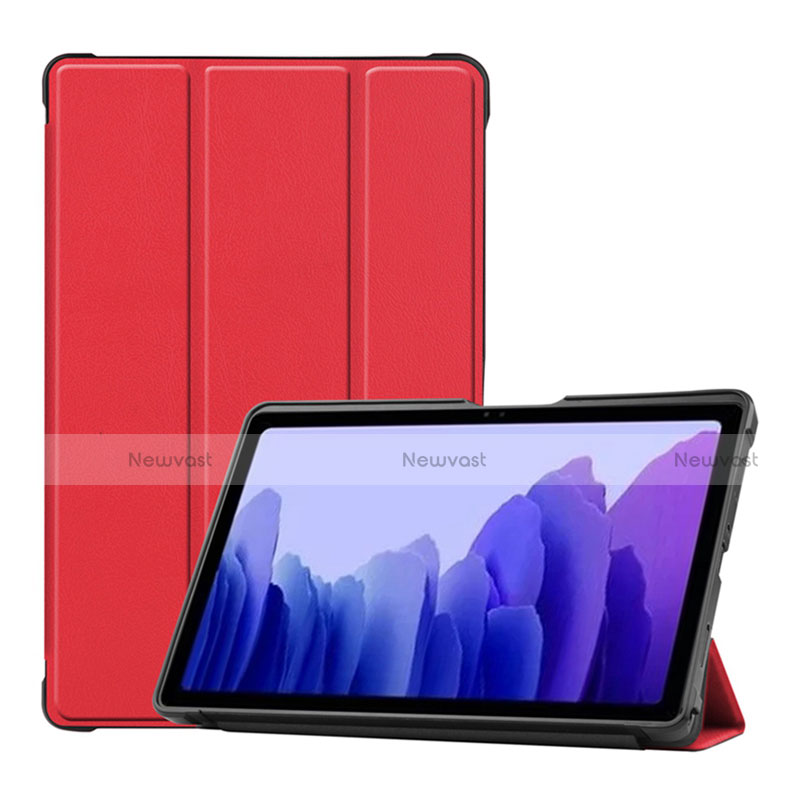 Leather Case Stands Flip Cover L01 Holder for Samsung Galaxy Tab A7 4G 10.4 SM-T505 Red