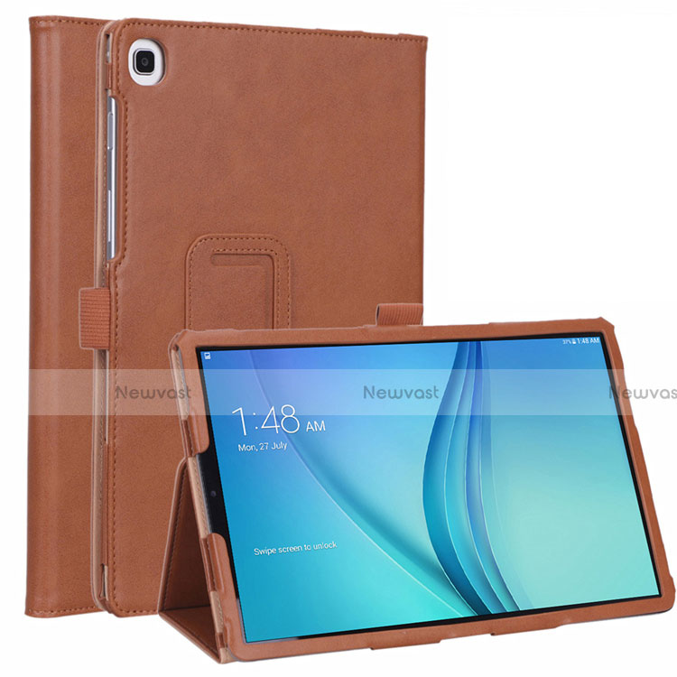 Leather Case Stands Flip Cover L01 Holder for Samsung Galaxy Tab S5e 4G 10.5 SM-T725 Brown