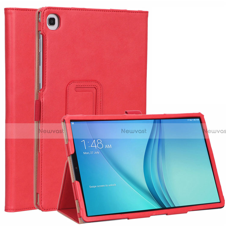 Leather Case Stands Flip Cover L01 Holder for Samsung Galaxy Tab S5e Wi-Fi 10.5 SM-T720 Red