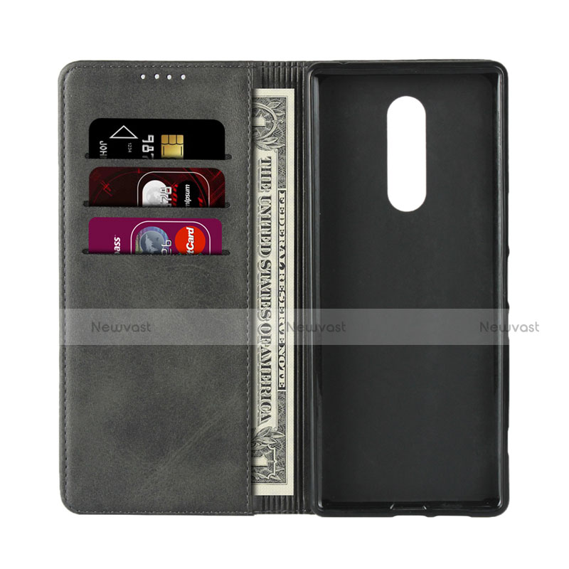 Leather Case Stands Flip Cover L01 Holder for Sony Xperia 1