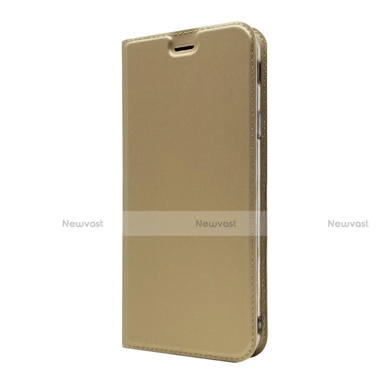 Leather Case Stands Flip Cover L01 Holder for Sony Xperia 10 Plus Gold