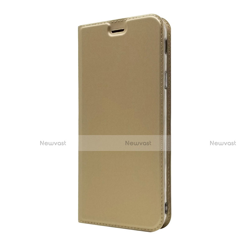 Leather Case Stands Flip Cover L01 Holder for Sony Xperia XA3 Ultra Gold