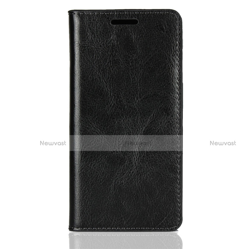 Leather Case Stands Flip Cover L01 Holder for Sony Xperia XZ2 Compact Black