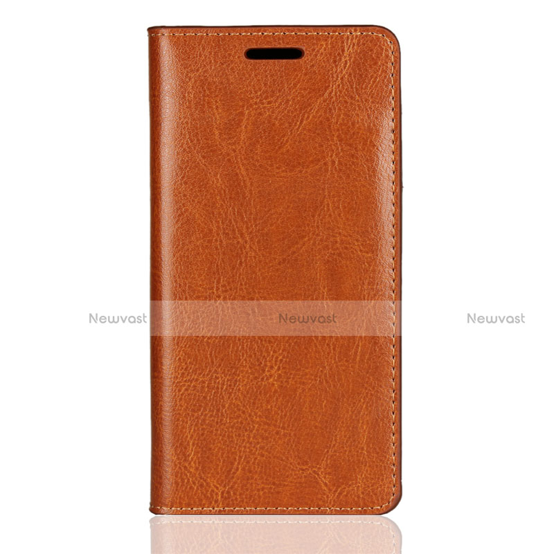 Leather Case Stands Flip Cover L01 Holder for Sony Xperia XZ2 Compact Orange