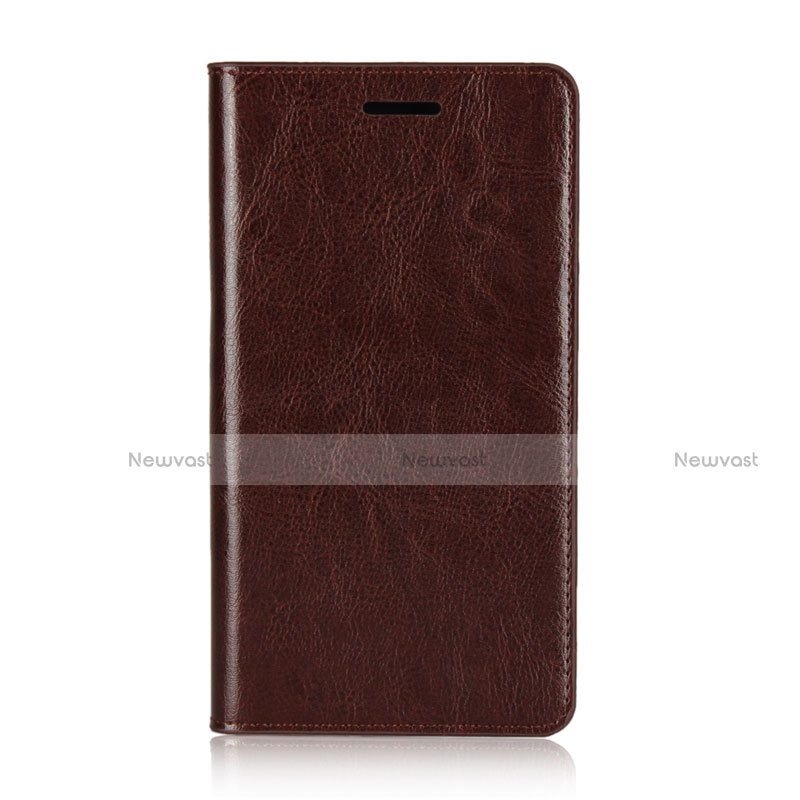 Leather Case Stands Flip Cover L01 Holder for Sony Xperia XZ2 Premium Brown