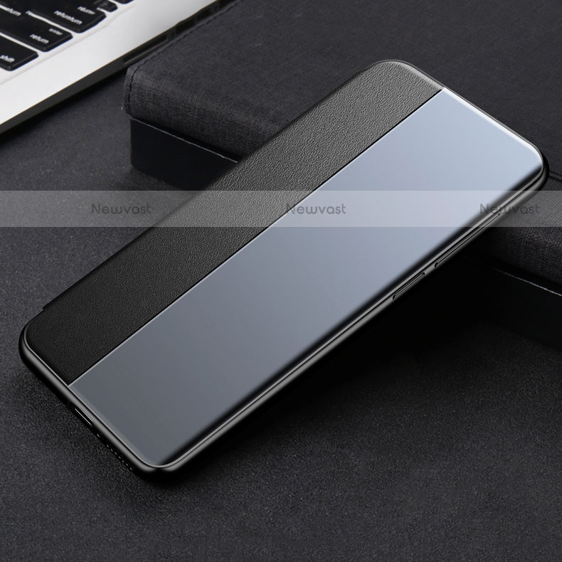 Leather Case Stands Flip Cover L01 Holder for Xiaomi Mi 11 Lite 4G Black