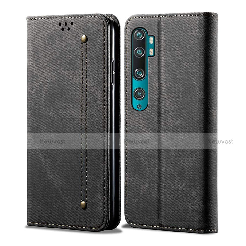 Leather Case Stands Flip Cover L01 Holder for Xiaomi Mi Note 10 Black